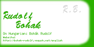 rudolf bohak business card